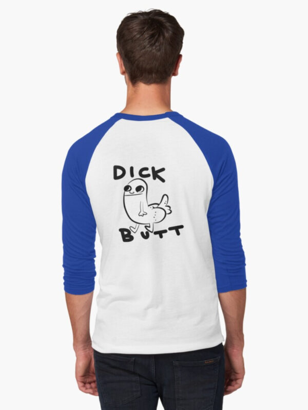 Dickbutt Baseball ¾ Sleeve T-Shirt - Image 12