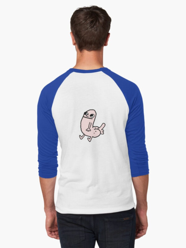 Pink DickButt Meme Baseball ¾ Sleeve T-Shirt - Image 12