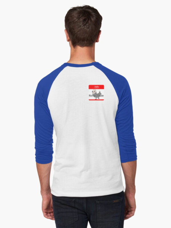 Richard Glutes Baseball ¾ Sleeve T-Shirt - Image 12