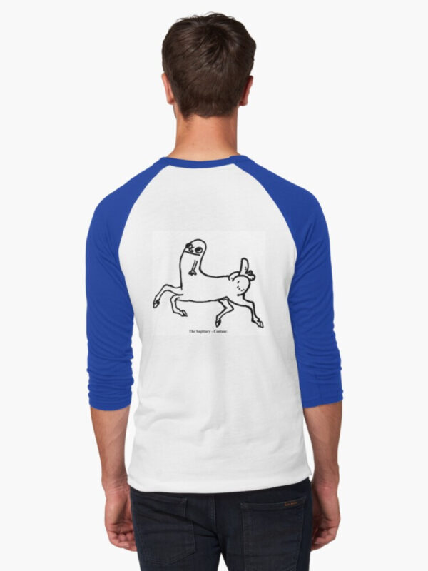 Dickbutt Centaur Baseball ¾ Sleeve T-Shirt - Image 12