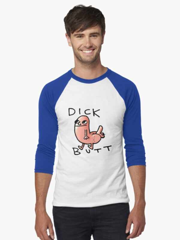 Dick butt Baseball ¾ Sleeve T-Shirt - Image 11