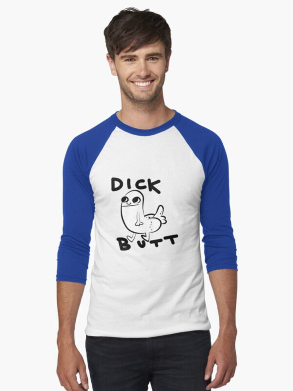 Dickbutt Baseball ¾ Sleeve T-Shirt - Image 11