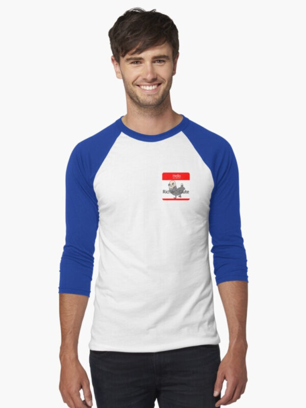 Richard Glutes Baseball ¾ Sleeve T-Shirt - Image 11