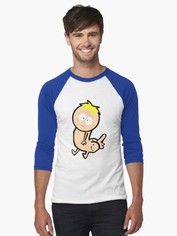 Butters Dickbutt Baseball ¾ Sleeve T-Shirt - Image 11