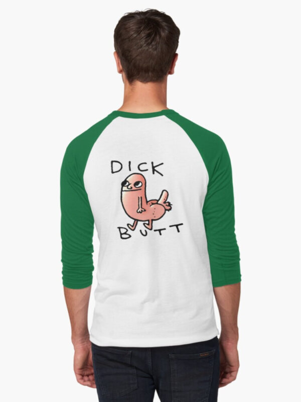 Dick butt Baseball ¾ Sleeve T-Shirt - Image 16