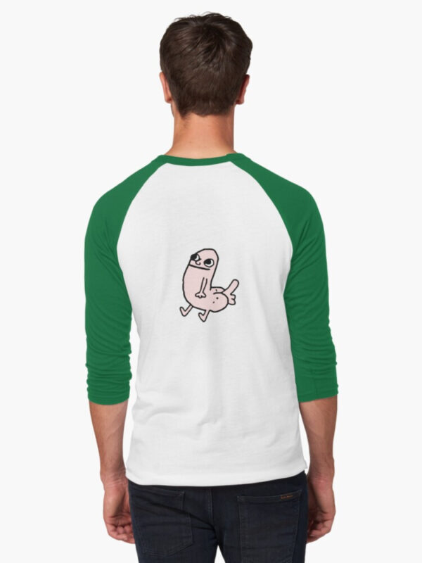 Pink DickButt Meme Baseball ¾ Sleeve T-Shirt - Image 16