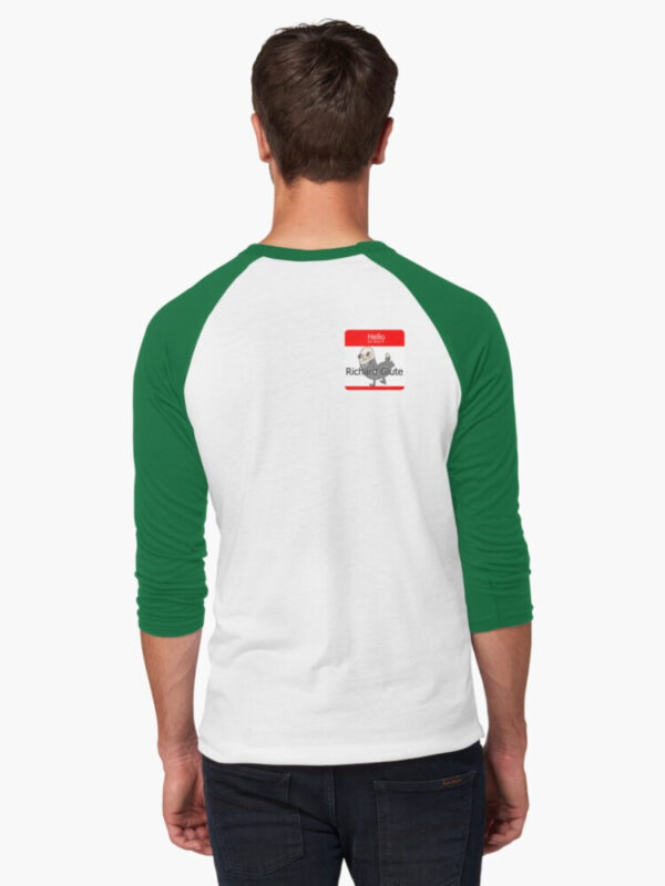 Richard Glutes Baseball ¾ Sleeve T-Shirt - Image 16
