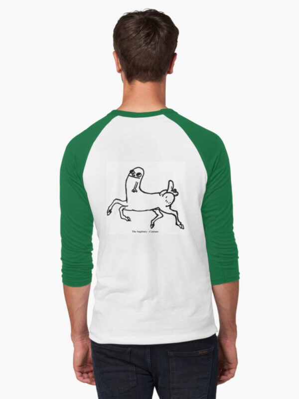 Dickbutt Centaur Baseball ¾ Sleeve T-Shirt - Image 16
