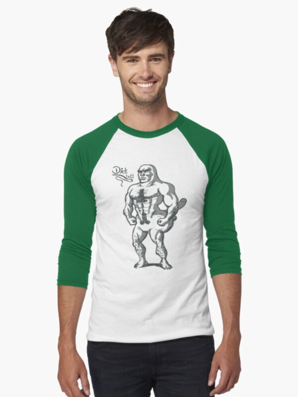 Dickbutt Baseball ¾ Sleeve T-Shirt - Image 15