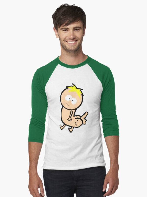 Butters Dickbutt Baseball ¾ Sleeve T-Shirt - Image 15