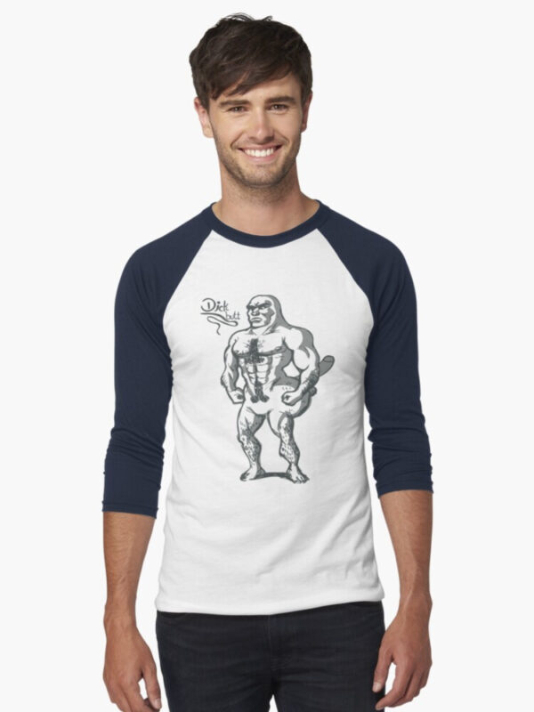 Dickbutt Baseball ¾ Sleeve T-Shirt - Image 7