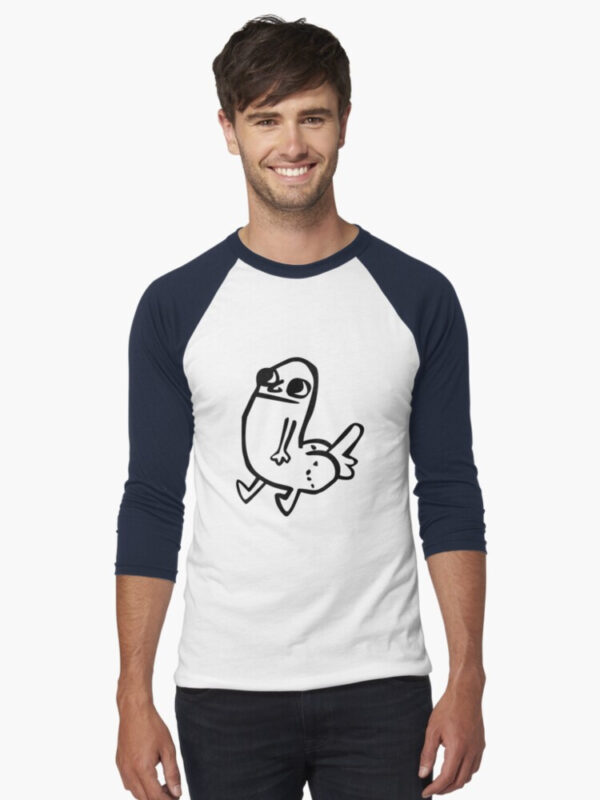 dickbutt Baseball ¾ Sleeve T-Shirt - Image 7