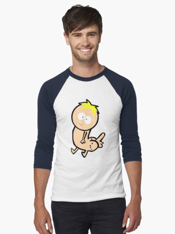 Butters Dickbutt Baseball ¾ Sleeve T-Shirt - Image 7