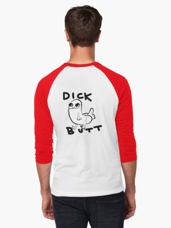 Dickbutt Baseball ¾ Sleeve T-Shirt - Image 10