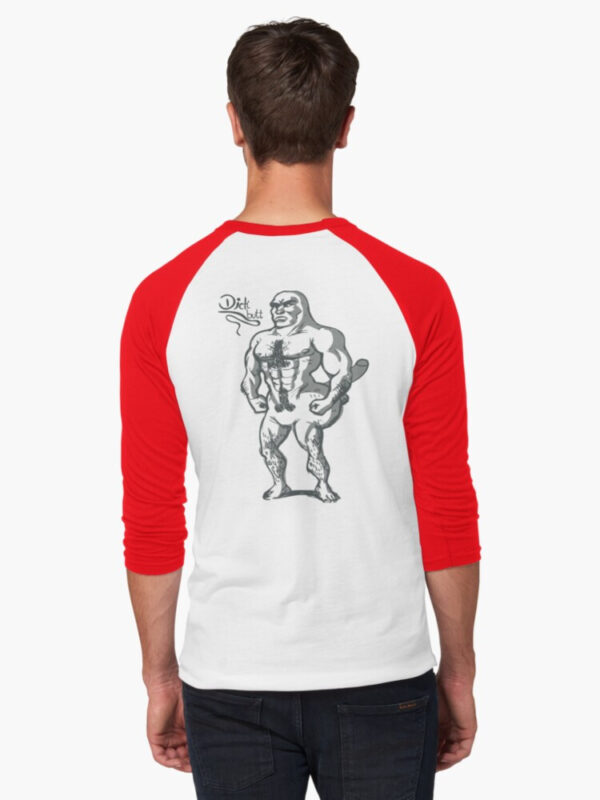Dickbutt Baseball ¾ Sleeve T-Shirt - Image 10
