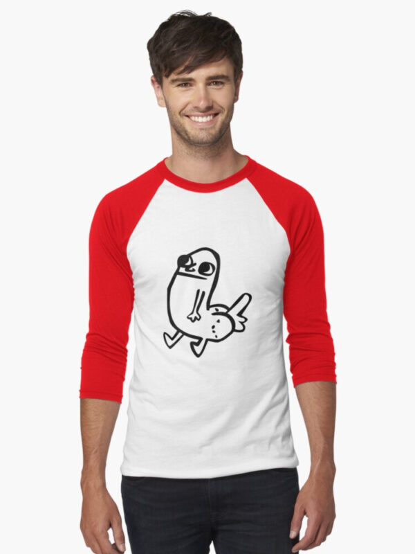 dickbutt Baseball ¾ Sleeve T-Shirt - Image 9