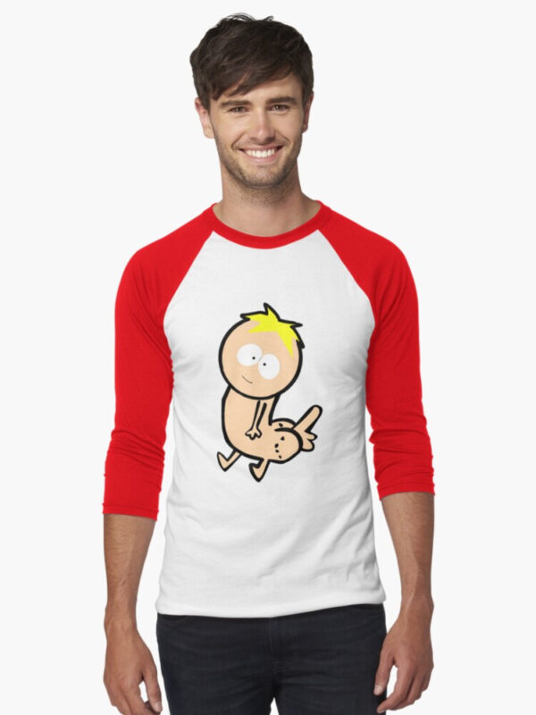 Butters Dickbutt Baseball ¾ Sleeve T-Shirt - Image 9