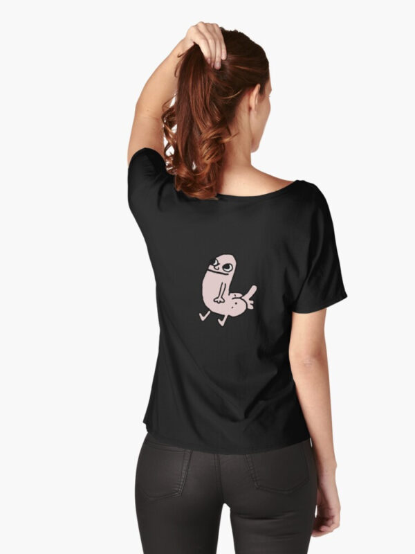 Pink DickButt Meme Relaxed Fit T-Shirt - Image 3