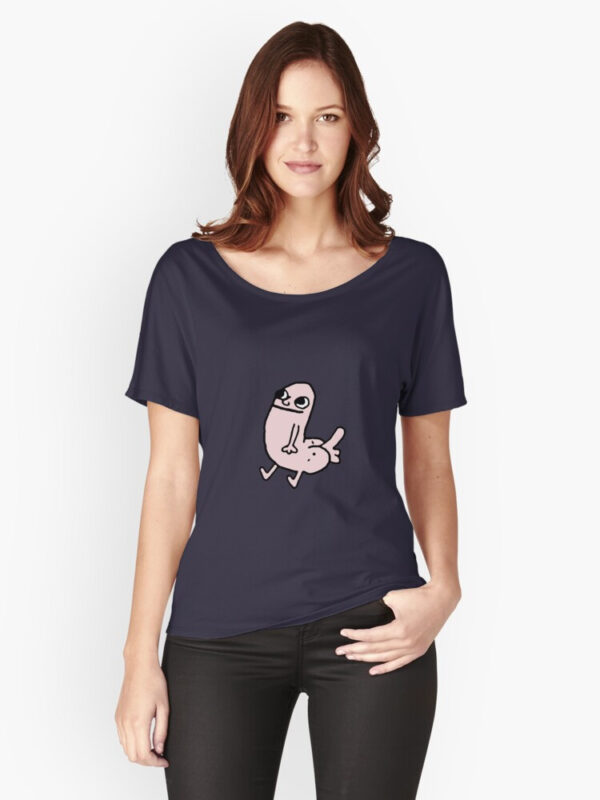Pink DickButt Meme Relaxed Fit T-Shirt - Image 13