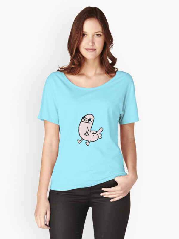 Pink DickButt Meme Relaxed Fit T-Shirt - Image 22