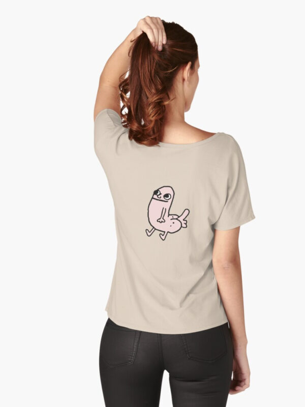 Pink DickButt Meme Relaxed Fit T-Shirt - Image 21