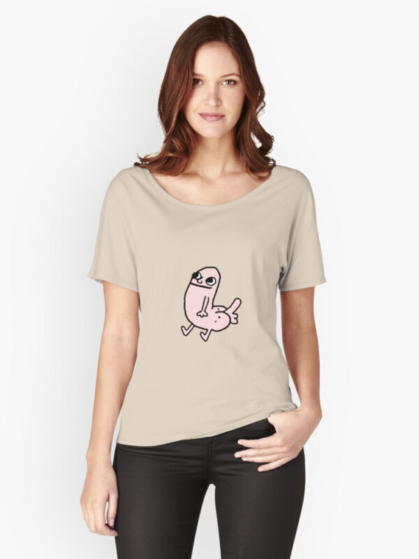 Pink DickButt Meme Relaxed Fit T-Shirt - Image 19