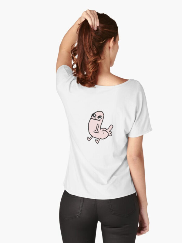 Pink DickButt Meme Relaxed Fit T-Shirt - Image 6
