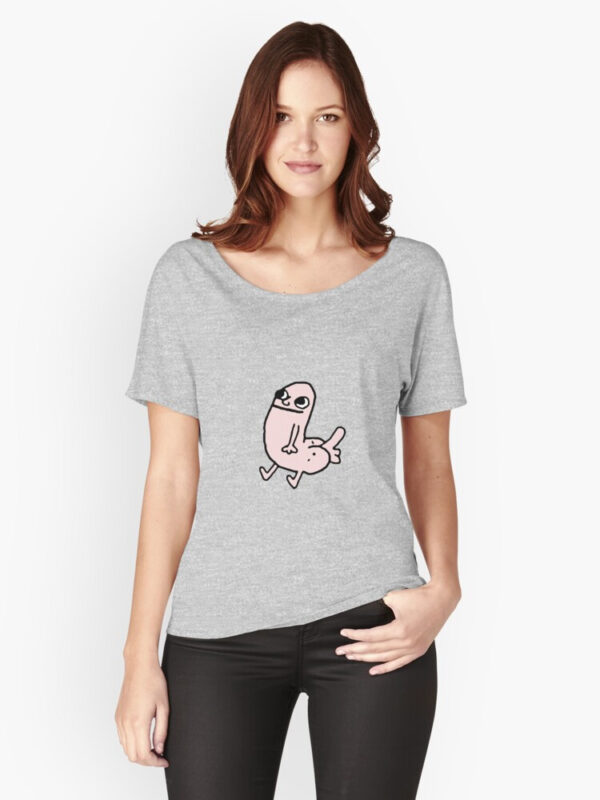 Pink DickButt Meme Relaxed Fit T-Shirt - Image 10