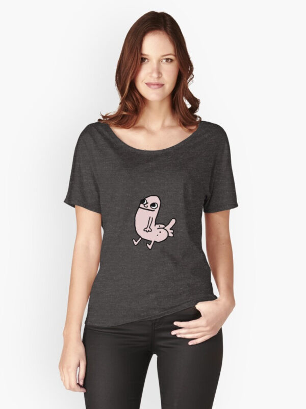 Pink DickButt Meme Relaxed Fit T-Shirt - Image 7
