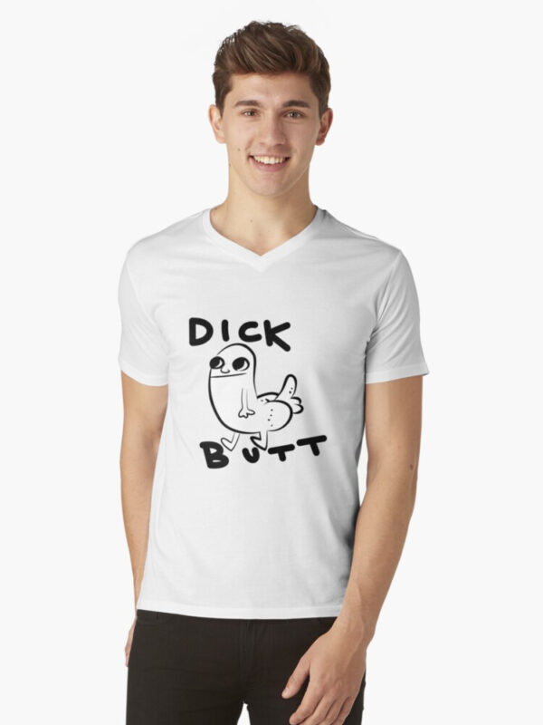 Dickbutt V-Neck T-Shirt - Image 4