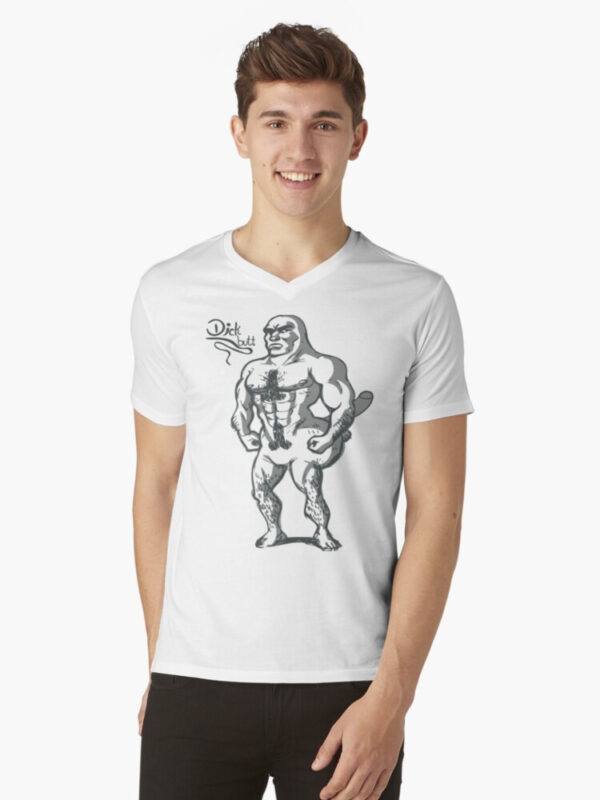 Dickbutt V-Neck T-Shirt - Image 4