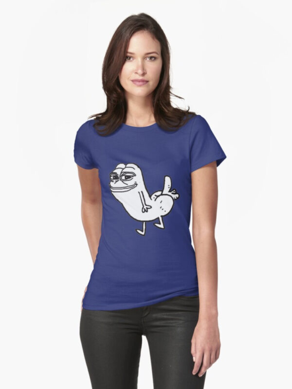 Pepe Dickbutt Fitted T-Shirt - Image 16
