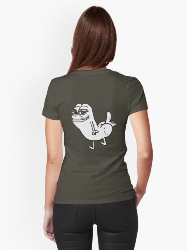 Pepe Dickbutt Fitted T-Shirt - Image 48