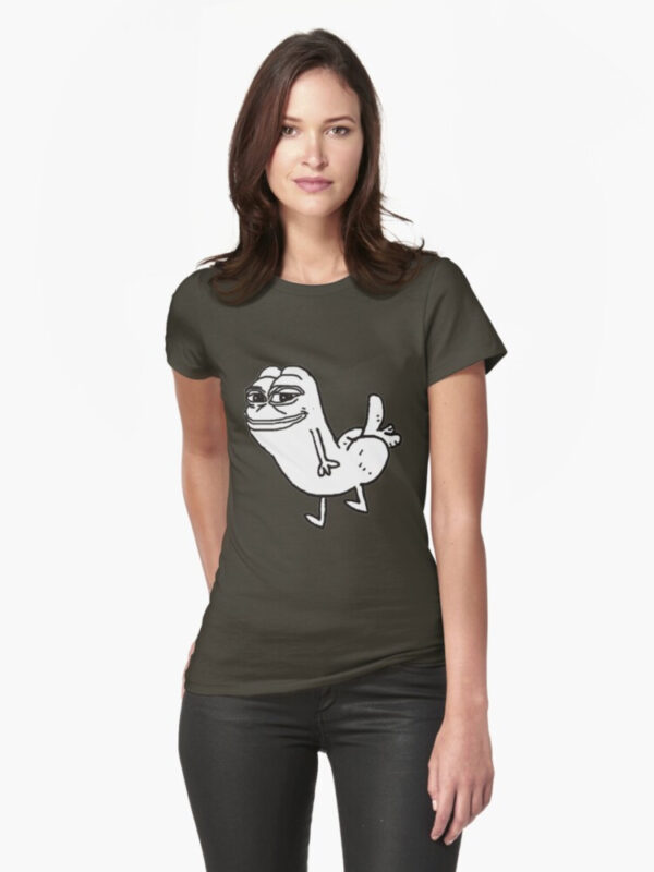 Pepe Dickbutt Fitted T-Shirt - Image 46