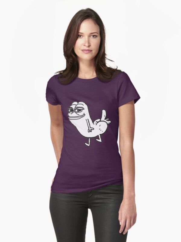 Pepe Dickbutt Fitted T-Shirt - Image 19
