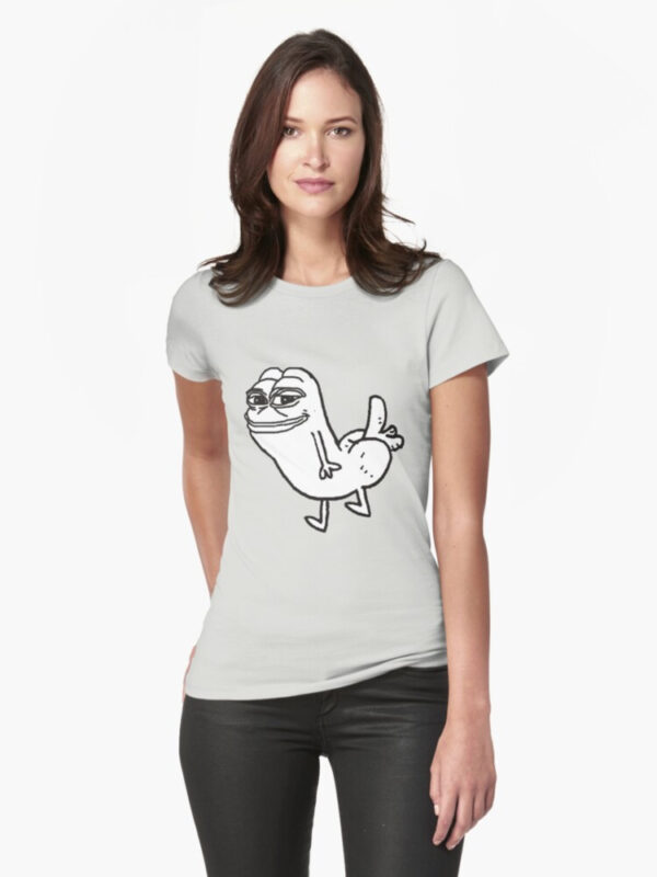 Pepe Dickbutt Fitted T-Shirt - Image 37