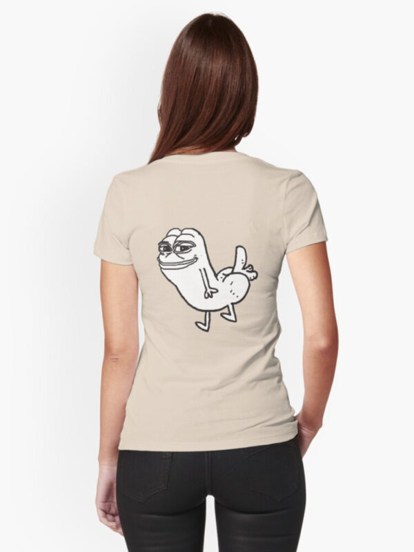 Pepe Dickbutt Fitted T-Shirt - Image 42