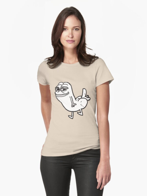 Pepe Dickbutt Fitted T-Shirt - Image 40