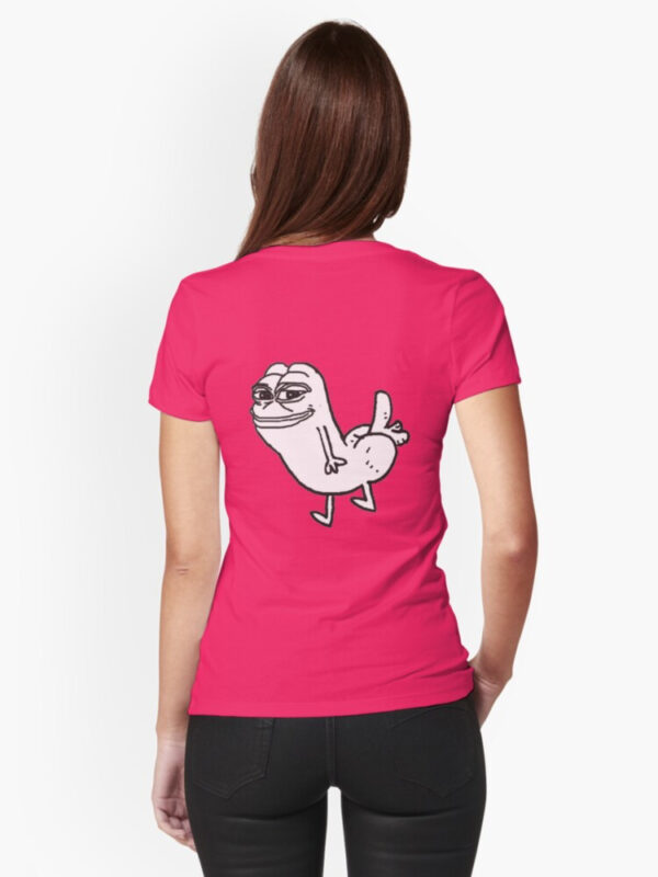 Pepe Dickbutt Fitted T-Shirt - Image 36