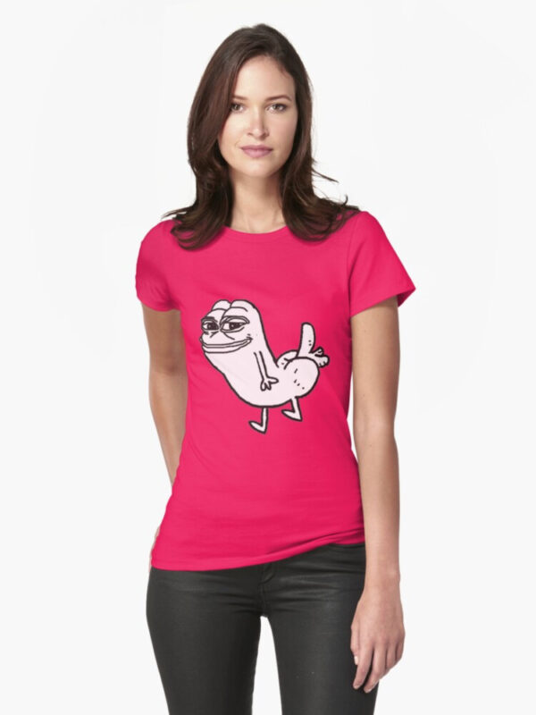 Pepe Dickbutt Fitted T-Shirt - Image 34