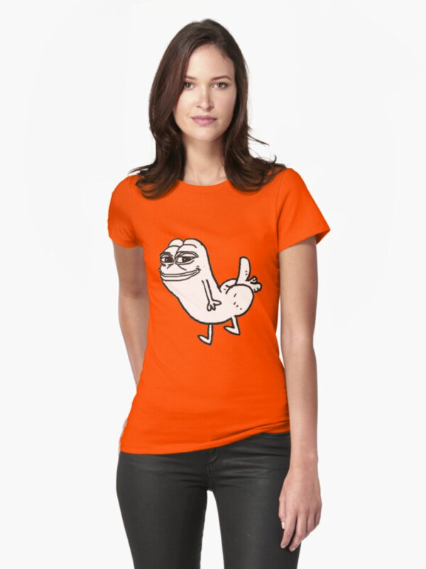 Pepe Dickbutt Fitted T-Shirt - Image 49