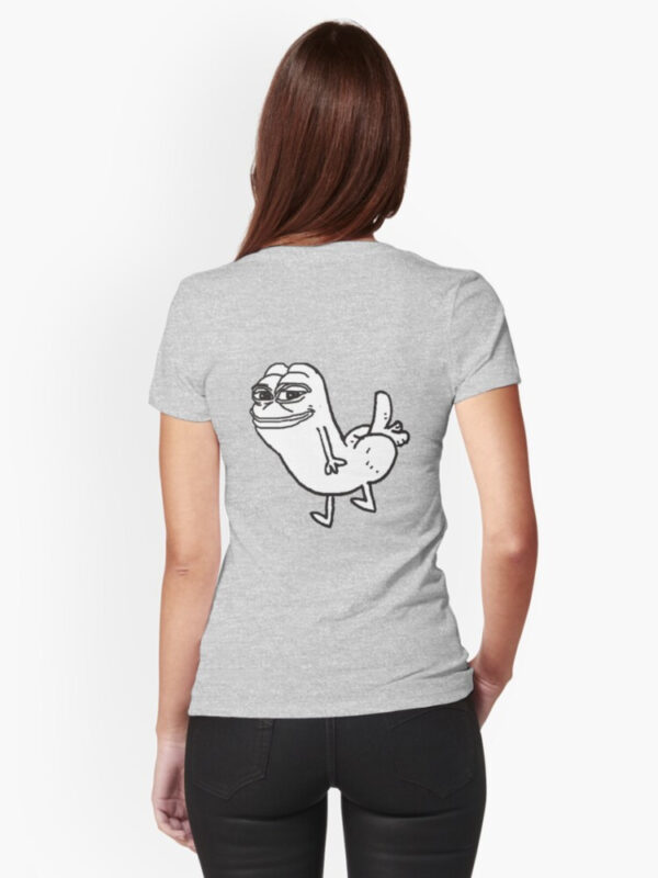 Pepe Dickbutt Fitted T-Shirt - Image 9