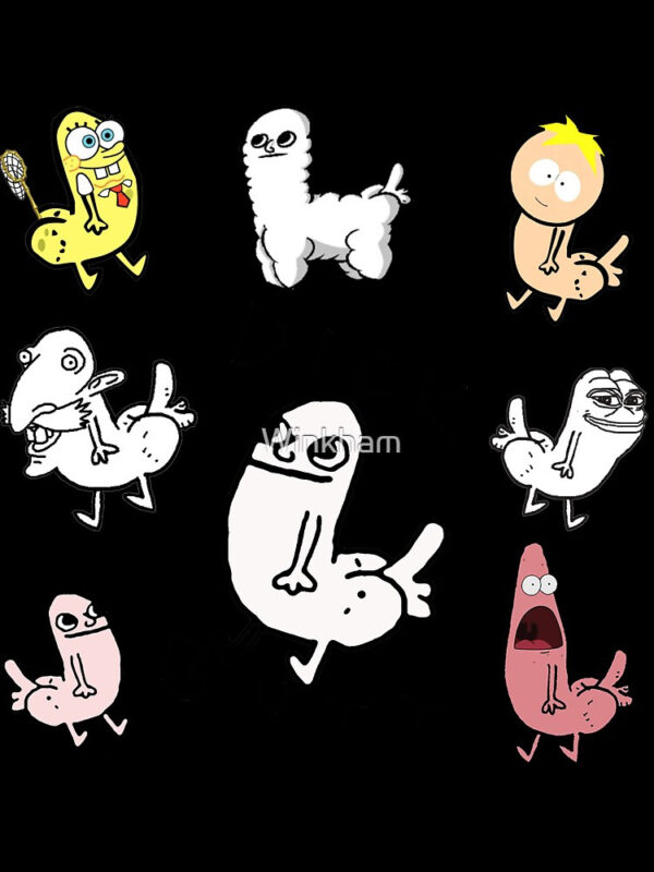 Dickbutt Meme Collection Oversized T-Shirt - Image 2