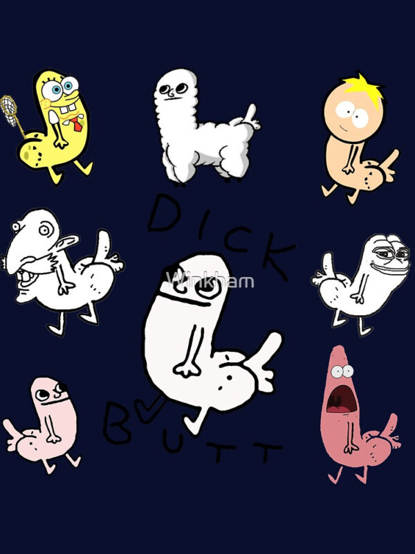 Dickbutt Meme Collection Oversized T-Shirt - Image 8