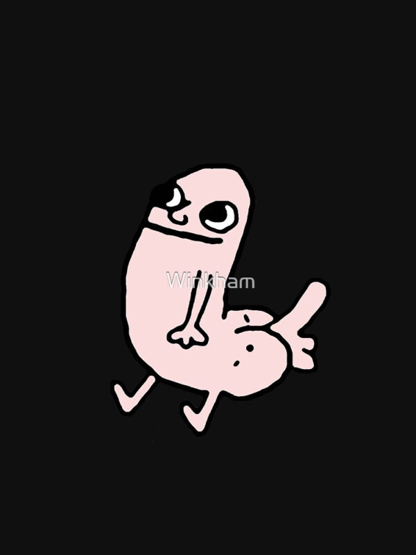 Pink DickButt Meme Pullover Hoodie - Image 2
