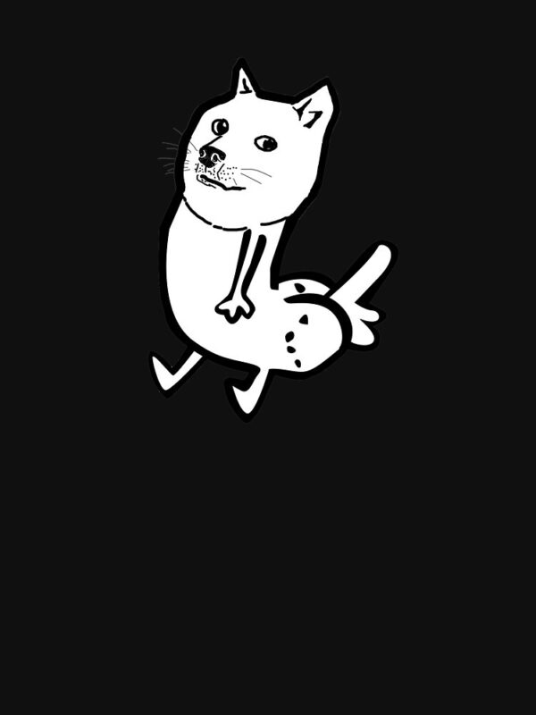 Doge Dickbutt Baseball ¾ Sleeve T-Shirt - Image 5