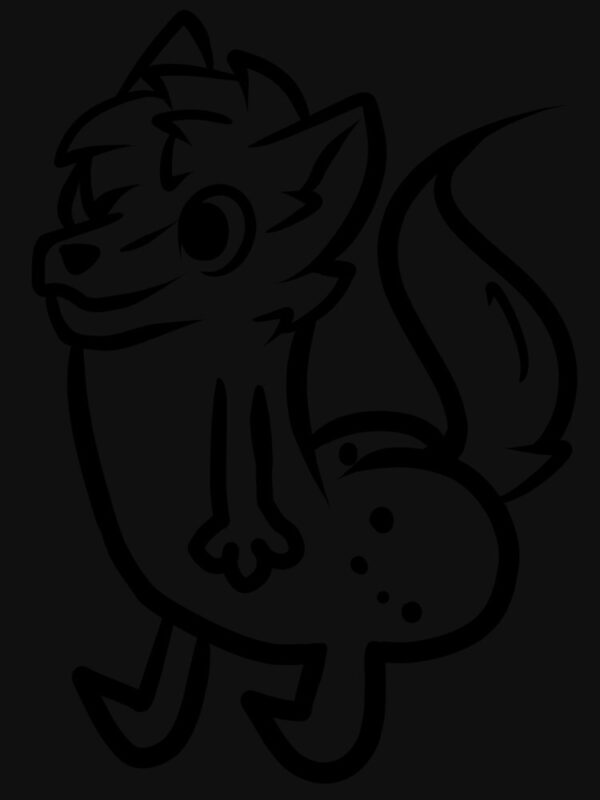 furry butt meme Fitted Scoop T-Shirt - Image 2