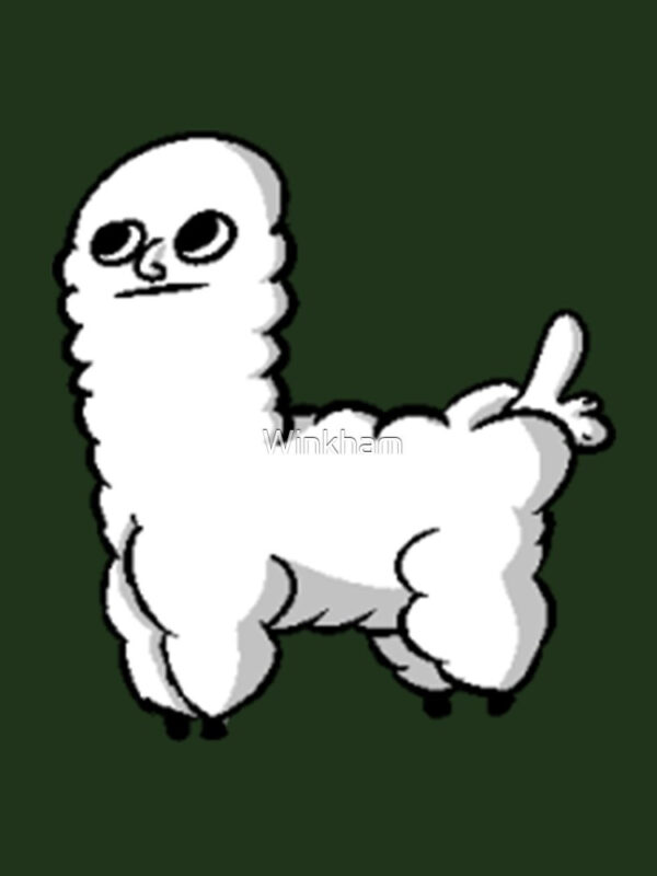 Sheep Dickbutt Meme Pullover Hoodie - Image 20