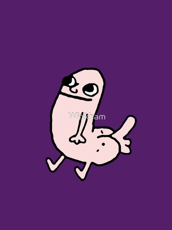 Pink DickButt Meme Relaxed Fit T-Shirt - Image 17