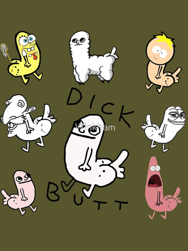 Dickbutt Meme Collection Oversized T-Shirt - Image 20